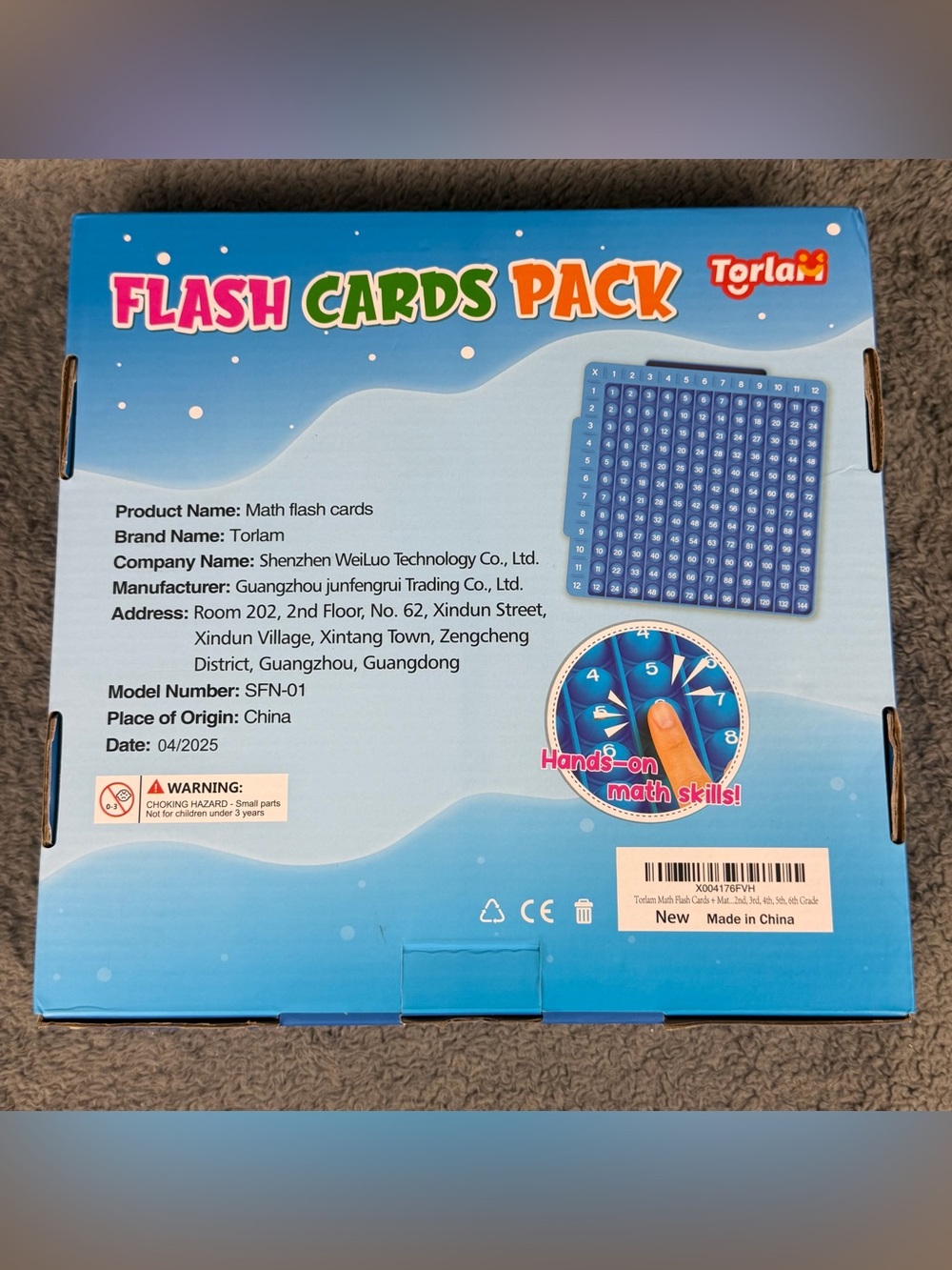 New- Math Flash Cards + Math Board, Multiplication Times Table Chart Fidget - Picture 2 of 7